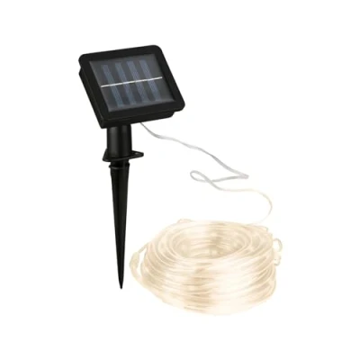Afbeelding van BRILONER ledstrip op zonne energie, 10 meter, warm wit licht, spatwaterdicht lichtsnoer energie voor buiten, met 2 lichtmodi, led slang