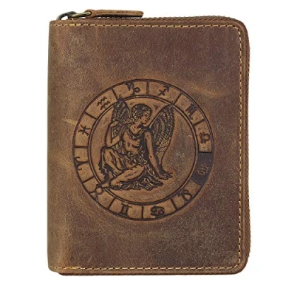 Afbeelding van Greenburry Vintage Sternzeichen Portemonnee, Heren, Maat: One Size, Jungfrau