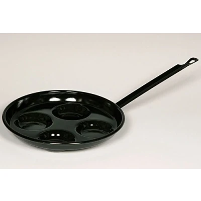 Afbeelding van Riess, 0294 022, oogpan 26, CLASSIC BLACK MAILLE, diameter 26 cm, hoogte 10,2 email, zwart, inductie