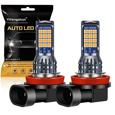 Afbeelding van Yifengshun 2 stks amber H8/H11 LED Auto Mistlampen Lampen 3030 24SMD DRL Koplamp lamp voor Vrachtwagen van