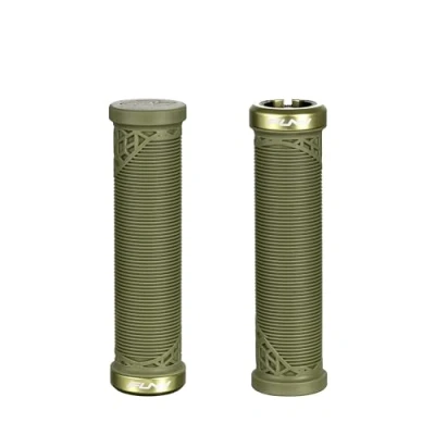 Afbeelding van Funn Hilt JR Mountainbike Handvatten met Enkelvoudige Klemsluiting, Fietsstuurvergrendelingshandvatten een binnendiameter van 19 mm (Olijfgroen)