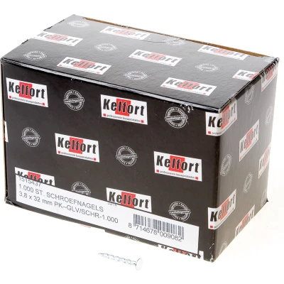 Afbeelding van Kelfort schroefnagel gedraaid met platte gladeeldraade kop verzinkt 3.8 x 32mm