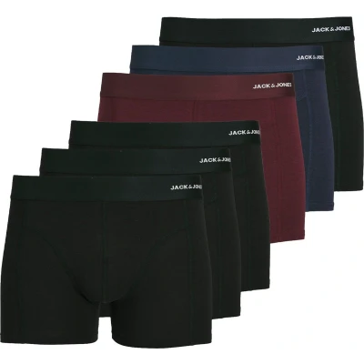 Afbeelding van Jack &amp; Jones 6ER PACK Jacbasic Retro Boxerbriefs Port royale schwarz, Heren, Maat: Medium, schwarz