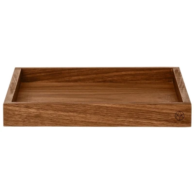 Afbeelding van AYTM Wooden tray dienblad small walnoot