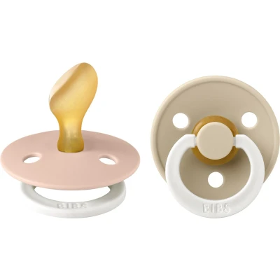 Afbeelding van BiBS Glow in the Dark Stage 2 Fopspeen Anatomisch Blush / Vanilla