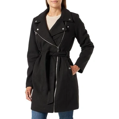 Afbeelding van VERO MODA Vmpop Biker Coat Boos damesjas, zwart, XS