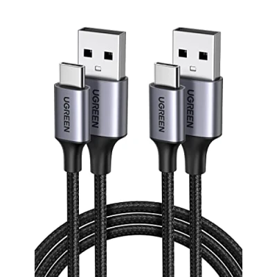 Afbeelding van UGREEN USB C Oplaadkabel 2 Stuks 3A QC 3.0 Compatibel met Galaxy S23 S22 Huawei P30 Redmi Note 10 iPhone 15 Plus Pro Max(1M)