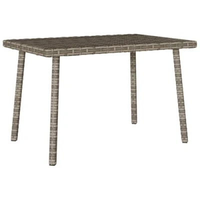 Afbeelding van Tuin salontafel rechthoekig 60x40x37 cm poly rattan grijs