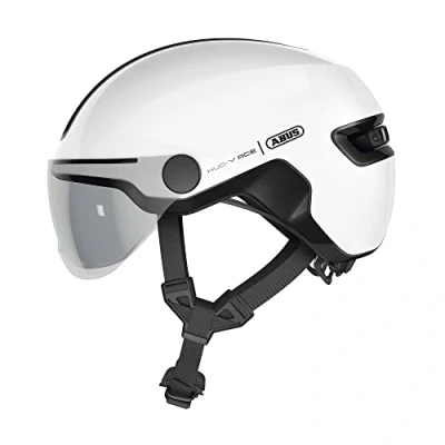 Afbeelding van Abus Hud Y ACE led urban helm BikeTotaal.nl Wit