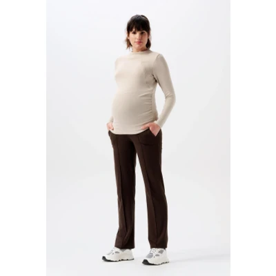 Afbeelding van Zwangerschapsbroek Casual broek Eili Coffee Bean XS
