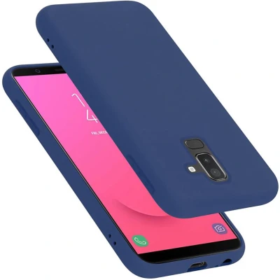 Afbeelding van Cadorabo Hoesje geschikt voor Samsung Galaxy A6 PLUS 2018 Case in LIQUID BLAUW Beschermhoes TPU silicone Cover