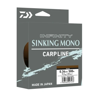 Afbeelding van Daiwa Infinity Sinking Brown Nylon vislijn 840m / 0..34mm (9.2kg)