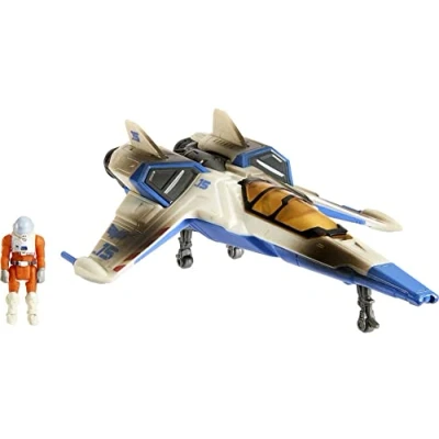 Afbeelding van Disney Pixar Lightyear Hyperspeed Serie XL 15 Gevechtsschade Ruimteschip en Buzz Figuur, voertuig ca. cm lang, speelgoed voor 4 jaar ouder​