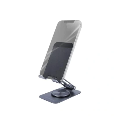 Afbeelding van Mars Gaming MA RSS, Opvouwbare Smartphone Stand, 360 Dynamische Rotatie + 180 Hoogte en Hoekinstelling, Aluminium Mobiele Telefoon Antislip, Donkergrijs