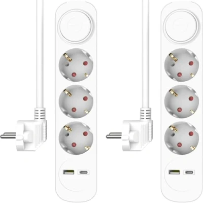 Afbeelding van ELRO ES303 Stekkerdoos 3W USB 2 Pack