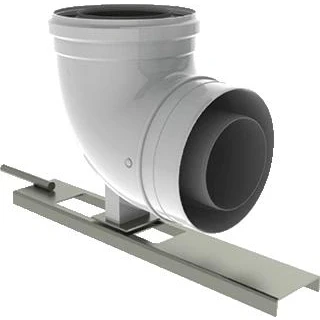 Afbeelding van Burgerhout Twinflex bocht+support PP 80/125 mm