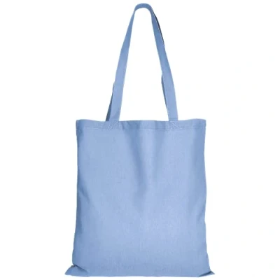 Afbeelding van TEXXILLA Katoenen tassen, verpakking van 10 stuks, 25 100 stuks in 28 kleuren, met twee lange hengsels, 38 x 42 cm, jutetas, onbedrukt, kleur: hemelsblauw,