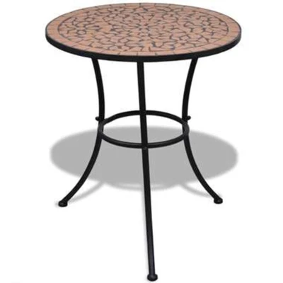 Afbeelding van Bistrotafel 60 cm mozaïek terracottakleurig