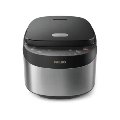 Afbeelding van Philips 3000 serie Minirijstkoker HD3093/80 0.85 L 8 programma&#039;s Zwart/Zilver