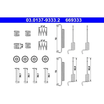 Afbeelding van Toebehoren, parkeerremschoen ATE 03.0137 9333.2