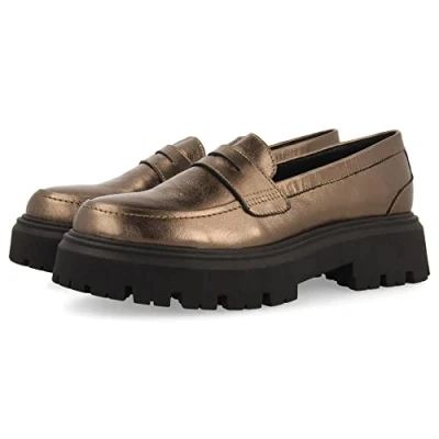 Afbeelding van Kabelvas dames slipper lood kleur leer met bodemtrack, Lood, 38 EU