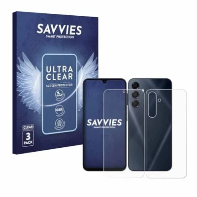 Afbeelding van Savvies Screenprotector voor Samsung Galaxy A16 5G (Voor+Achter) Folie Beschermfolie transparant (6 Stuks)