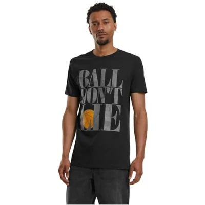 Afbeelding van Mister Tee BALL DON ́T LIE Tshirt print, Heren, Maat: XS, Black