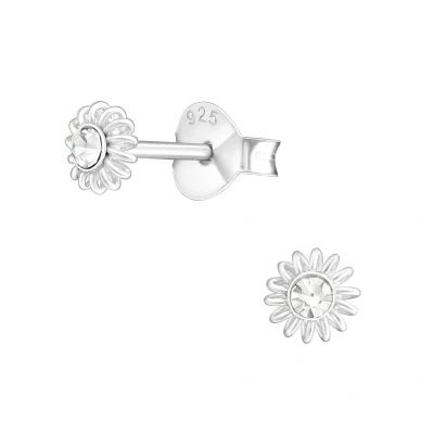 Afbeelding van JoyS Zilveren petit ronde oorbellen 4 mm sun oorknopjes