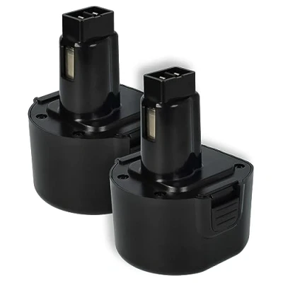 Afbeelding van vhbw 2 x batterijvervanging voor Black &amp; Decker A9242, A9265, A9272, A9274, A9251, FSB96, PS120, PS120A elektrisch gereedschap (1500 mAh, NiMH, 9,6 V)