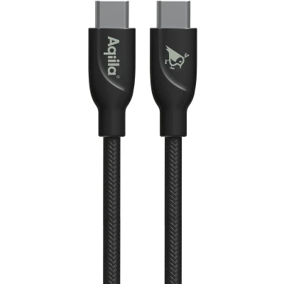 Afbeelding van Aqiila Laadkabel USB C naar 240W, 480Mbps, Snellader Kabel PD, 3 meter, gevlochten, Cablebird CB13 Zwart