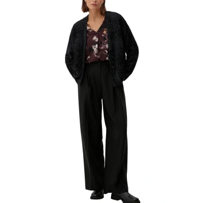 Afbeelding van s.Oliver BLACK LABEL Gebreid damesjack, M, zwart, M