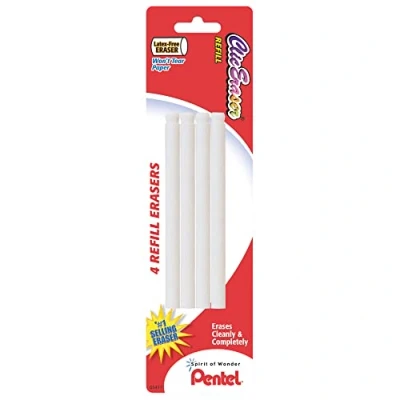 Afbeelding van Pentel® Clic Eraser™ navullingen, 3 1/2&quot;, wit, verpakking van 4