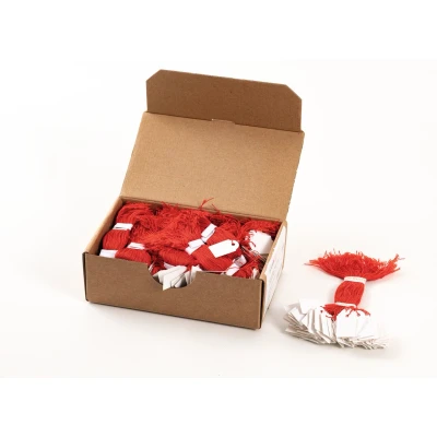 Afbeelding van Herma Hanglabel 18x28 mm met draad rood 1000 st.