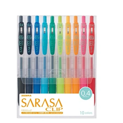 Afbeelding van Zebra Sarasa Clip 0.4, 10 Kleur Set (JJS15 10CA)