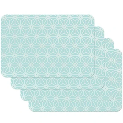 Afbeelding van Venilia Placemat voor de eetkamer Osaka blauw vintage caleidoscooppatroon, set van 4 afwasbaar polypropyleen, geschikt levensmiddelen 45 x 30 cm, stuks, 59060