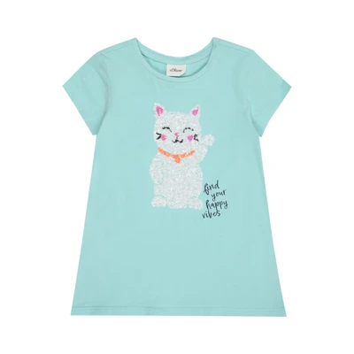 Afbeelding van s.Oliver Tshirt print voor kinderen, Maat: 92/98, Helles türkis