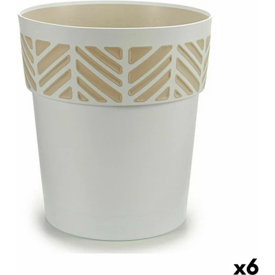 Afbeelding van Zelfwaterende bloempot Stefanplast Orfeo Wit Plastic 29 x cm (6 Stuks)