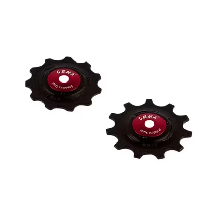 Afbeelding van CEMA Derailleurwieltjes PVC 9/10/11V RVS zwart