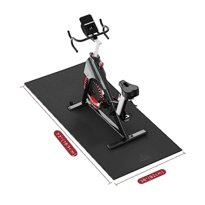 Afbeelding van HAPBEAR Bodenschutzmatte Für Sportgeräte Fitnessgeräte Hohe Dichte PVC,183 x 92 cm 6 mm Dicke, Bodenmatte Unter Laufband, Ellipsentrainer, Peloton Fahrradmatte