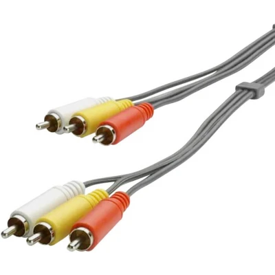 Afbeelding van SpeaKa Professional Composite Cinch AV Aansluitkabel [3x stekker 3x stekker] 3.00 m Zwart