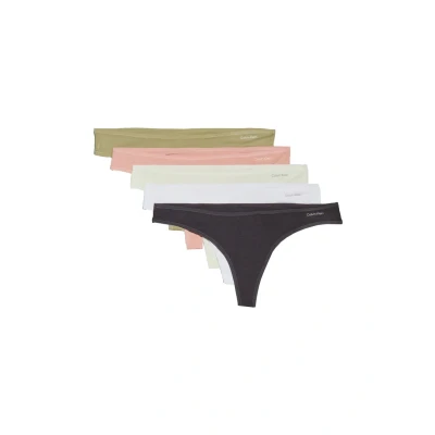 Afbeelding van Calvin Klein Underwear Thong 5 PACK String offwhite, Dames, Maat: Large, Off white