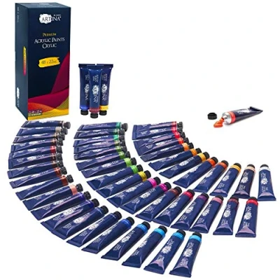 Afbeelding van Artina Acrylverf Set 48 Tubes à 22ml Premium Acrylverfen Acrylverfset voor Schilderen van Schilderijen op Schildersdoeken