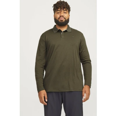 Afbeelding van Jack &amp; Jones PLUS SIZE Einfarbig Poloshirt, Heren, Maat: 6XL, Sea turtle