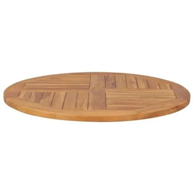 Afbeelding van vidaXL Tafelblad rond 2,5 cm 80 massief teakhout