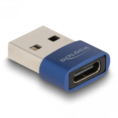 Afbeelding van Delock USB 2.0 Adapter Typ A Stecker zu Type C™ Buchse blau