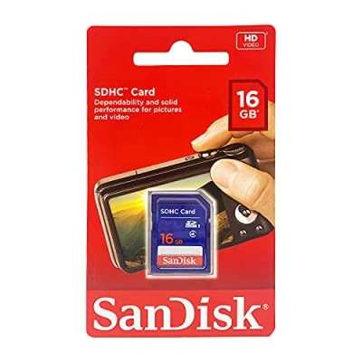 Afbeelding van SanDisk 16 GB SDHC Class 4 Geheugenkaart Blauw
