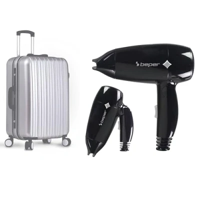 Afbeelding van BEPER P301ASC100 Reis Haardroger, 1200W, Opvouwbare 3 Temperaturen, 2 Snelheden, Kleine en Lichtgewicht Zwart