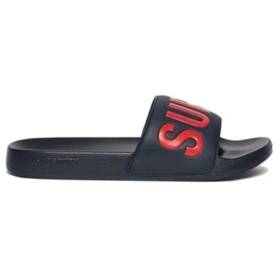Afbeelding van Superdry CORE Graphic Muiltjes, Heren, Maat: 42, Nautical navy Rubber/ textiel