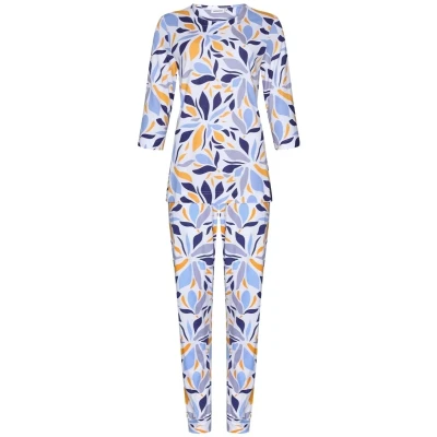 Afbeelding van Duurzame pyjama passievrucht kleuren Blauw Maat 42