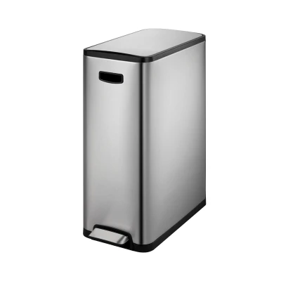Afbeelding van Pedaalemmer EKO Ecoslim Step Bin 45L Mat RVS